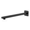 Brazo Cuadrado Regadera De 40cm Acero Inoxidable Negro Y Chapeton