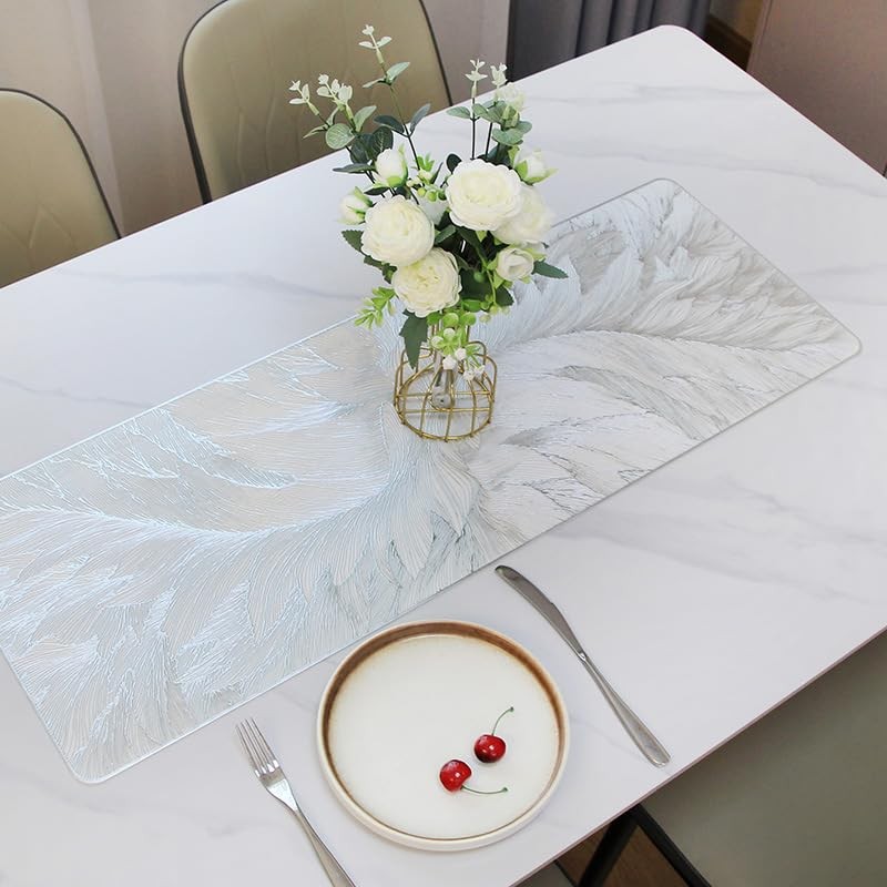 Hosoncovy PVC Table Runner Non-slip Decorative Table Mats Placemat for