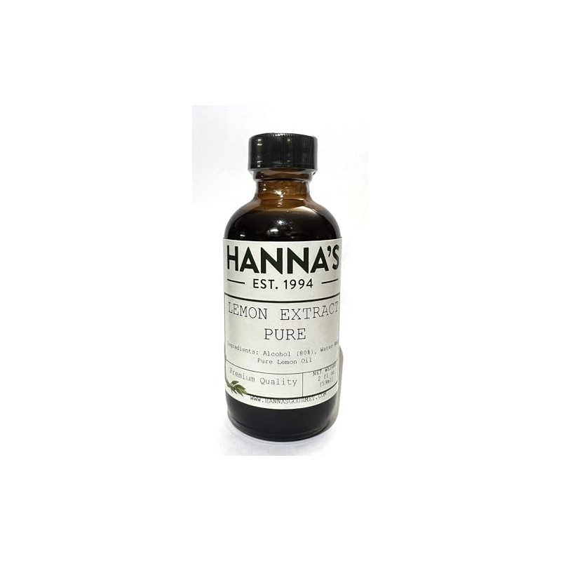 Hanna's, Lemon Extract Pure, 2 fl oz