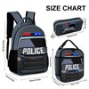 ZCJB-WSRY Cool Police Car School Backpack with Lunch Box &
