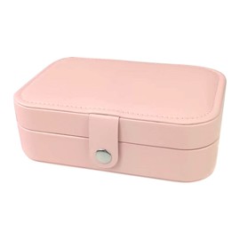 AdelDream Jewellery Box Travel Jewellery Case Small Jewellery Box Jewellery Storage for Rings Earrings Necklace for Home and Underwork Ideal for Girls and Women Pink