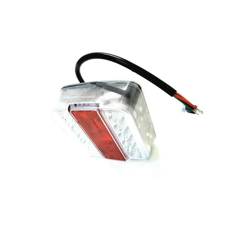 LED rear light with position light, brake light, indicator, number