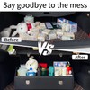 Wuatow Trunk Organizer for Car With Lid,Foldable Trunk Organizer for