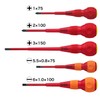 VESSEL Ball Grip VDE Screwdrivers (Insulated) Phillips/Flat, Set of 5