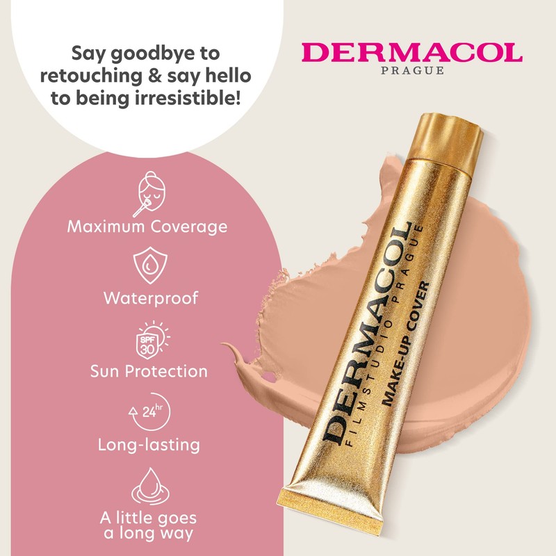 Dermacol - Full Coverage Foundation, Liquid Makeup Matte Foundation with