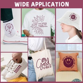 AHIJOY Heat Transfer Vinyl Burgundy HTV Vinyl 12"x12ft Wine Red Iron on Vinyl for T Shirts Compatible with and Other Heat Press Machines