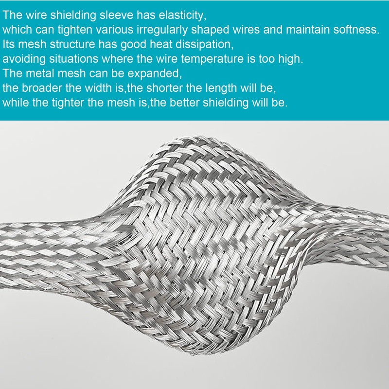 EMI RFI Shielding Wire Loom Metal Tinned Copper Grounding Braided