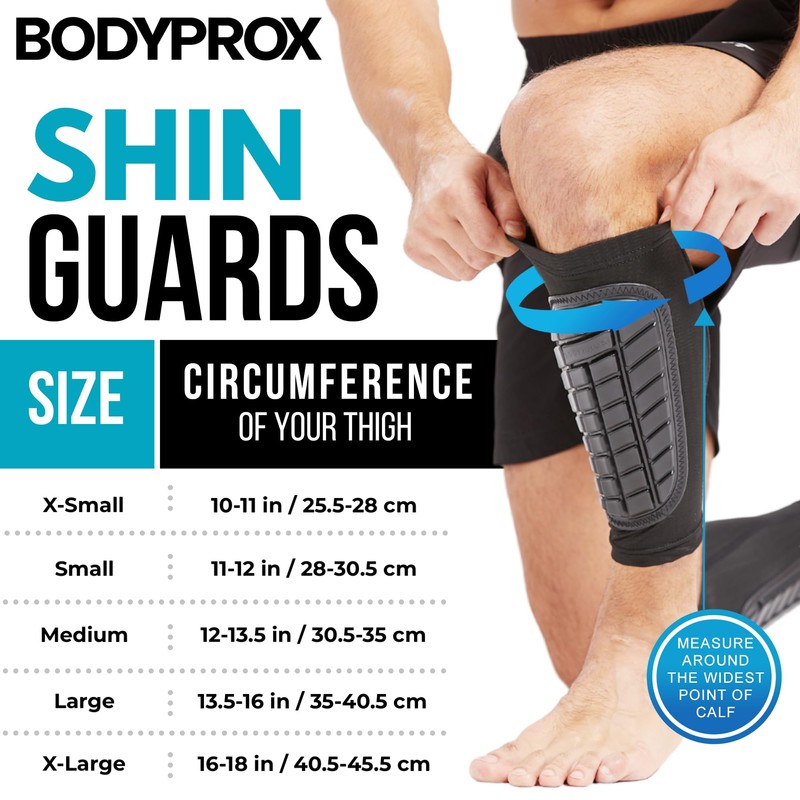 Bodyprox Soccer Shin Guards Sleeves for Men, Women and Youth