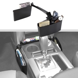 JWWY Gear Shift Shifter Storage Box Center Console Organizer Tray Fit for 2010-2024+Toyota 4runner interior Accessories,Transmission Console Storage Bin Compartment ABS Black 3pcs