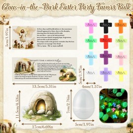 12 Sets Christian Easter Basket Stuffers Resurrection Bulk Easter Eggs Stress Cross Bible Story Cards He Has Risen Cards Holy Week Gifts Jesus Crafts for Church Sunday School