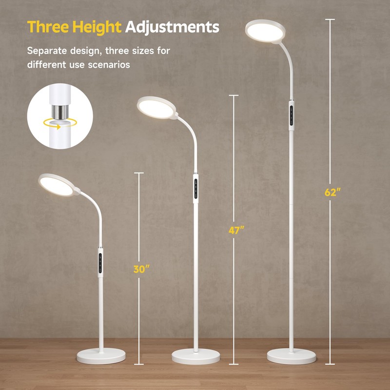 Happy Light Therapy Lamp, 11000 Lux UV-Free Floor Sun Light