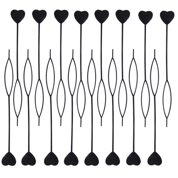 16 Pcs Quick Beader for Loading Beads Topsy Tail Hair Braid Ponytail Styling Maker Clip Tool Hair Styling Accessories, Black