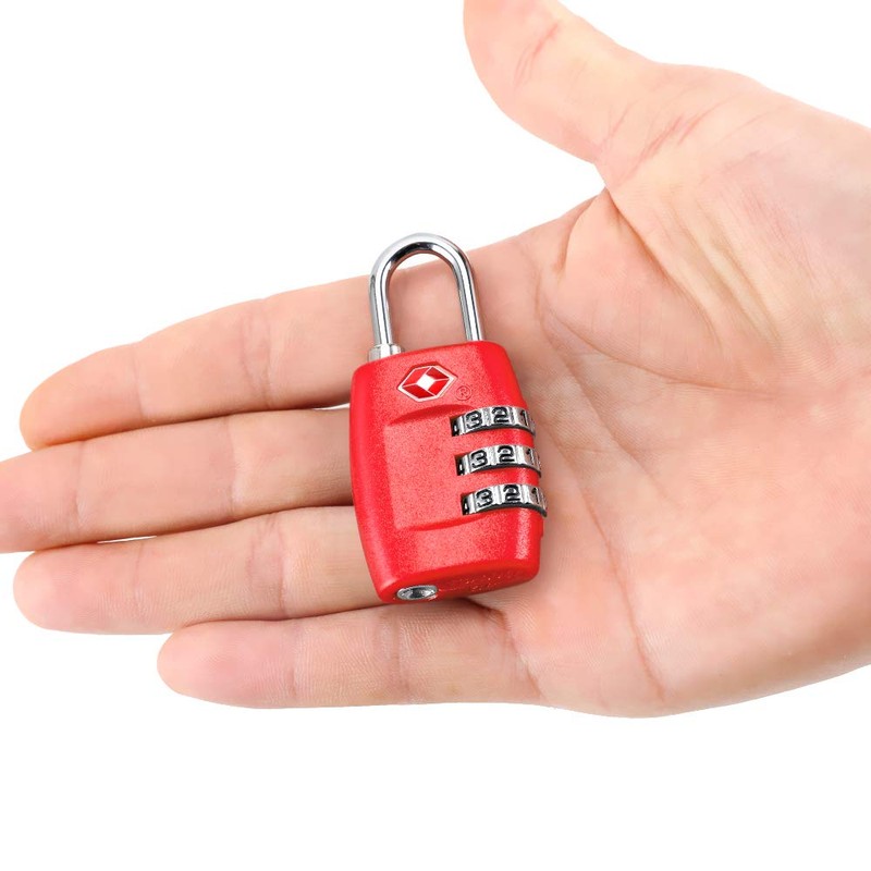 TSA Luggage Locks (4Pack) - 3 Digit Combination Padlocks -