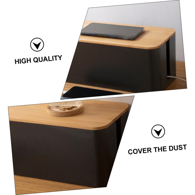 KOMBIUDA Household Cable Manager Medium Box Charging Cable Storage Container