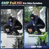 Camara de Seguridad WiFi para Exteriores, 4MP FHD Cámara de