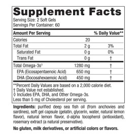 Ultimate Omega 1280 Mg Limón | Nordic Naturals | 120 Caps