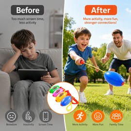 2-Player Shuttle Ball Game for Active Family Play – Pull-and-Slide Coordination Toy for Indoor, Outdoor and Party Fun