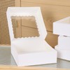 PFAMKEER 50 pcs 8x8x2.5 Inches Bakery Boxes with Window, Cake