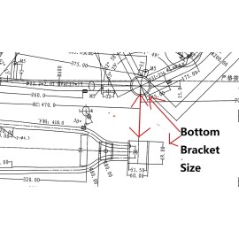 ntnmotorcycle 2" Cup Bottom Bracket Set,One-Piece Bottom Bracket Cup Set Bearings Included