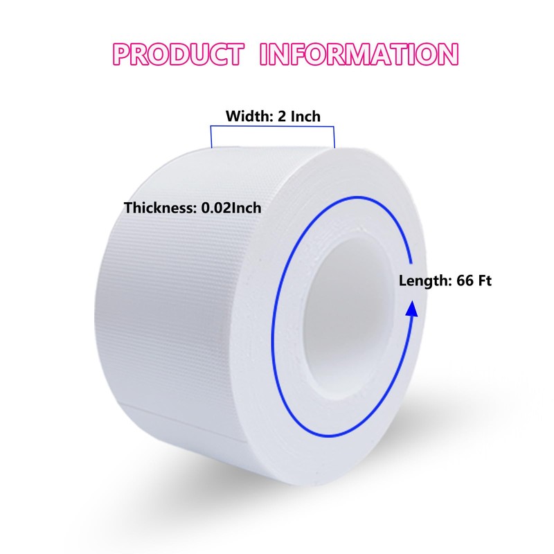 WENSSKKU White Window Weather Sealing Tape 2Inch X 65Ft,Window AC