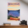 Lantern Press 16x24 Inch Giclee Print, Wisconsin, Canoe and Lake