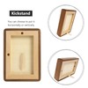FLECHAZO 3x4 Picture Frame Wood with 2x3 Mat,Natural Solid Walnut