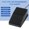 USB Foot Pedal, FS22-PM Singal Pedal Footwitch, Adjustable Mechanical Foot