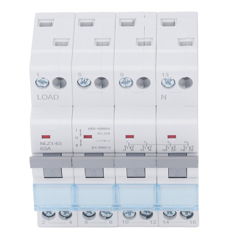 4P Dual Power Manual Transfer Switch DIN Rail Mount Single