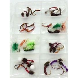 Fly Fishing SUMMER BUZZER SET for trout, 40 Flies in sizes 10-14