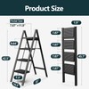 WOA WOA 4 Step Ladder, Folding Step Stool with Non-Slip