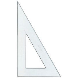 Westcott Student Grade Polystyrene Triangle, 30 and 60 Degrees, 12 Inches, Clear