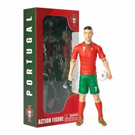 Cristiano Ronaldo - Jugador de la SELECCIÓN Portuguesa- Figura de acción de 20 cm - Juguete articulado- fanáticos del Futbol - Regalo para niños Futbol - (CR7)