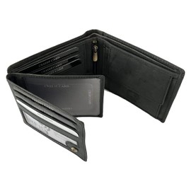 BUFFALO HILL Wallet I Truck Motif I Buffalo Leather Wallet I Genuine Leather Wallet I Landscape Format Men's Wallet I RFID Protection I Leather Wallet with Coin Compartment I 9 Card Slots I 2394,