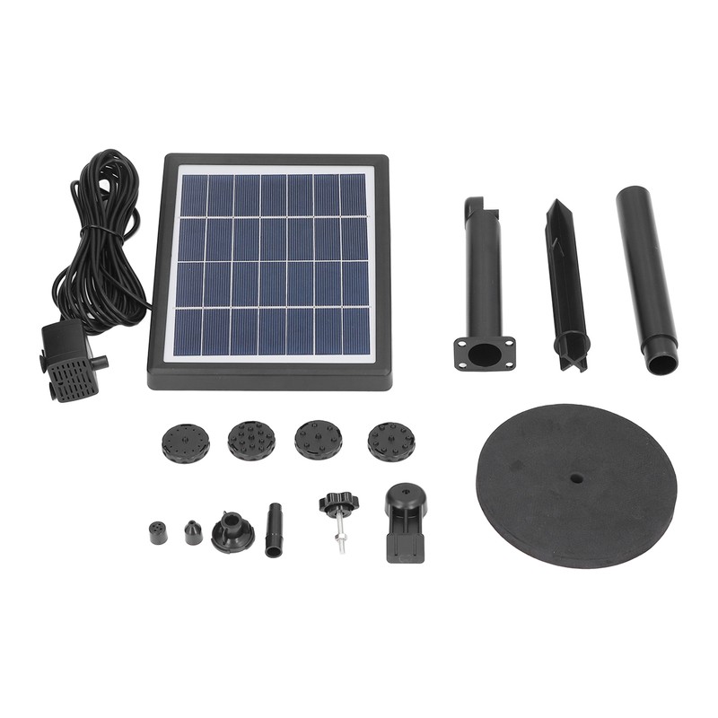 Solar Fountain Pump Multi Nozzles Efficient Small Landscape Floating Fountain