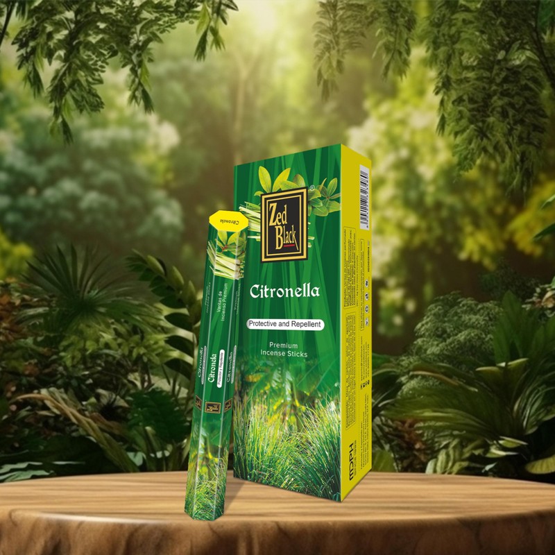 ZED BLACK Z023 Citronella Incense Sticks, 20 Sticks x 6