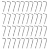 YXQ 50pcs Square Bend Hooks,M3.7-40x15mm Self-Tapping L Shape Right Angle