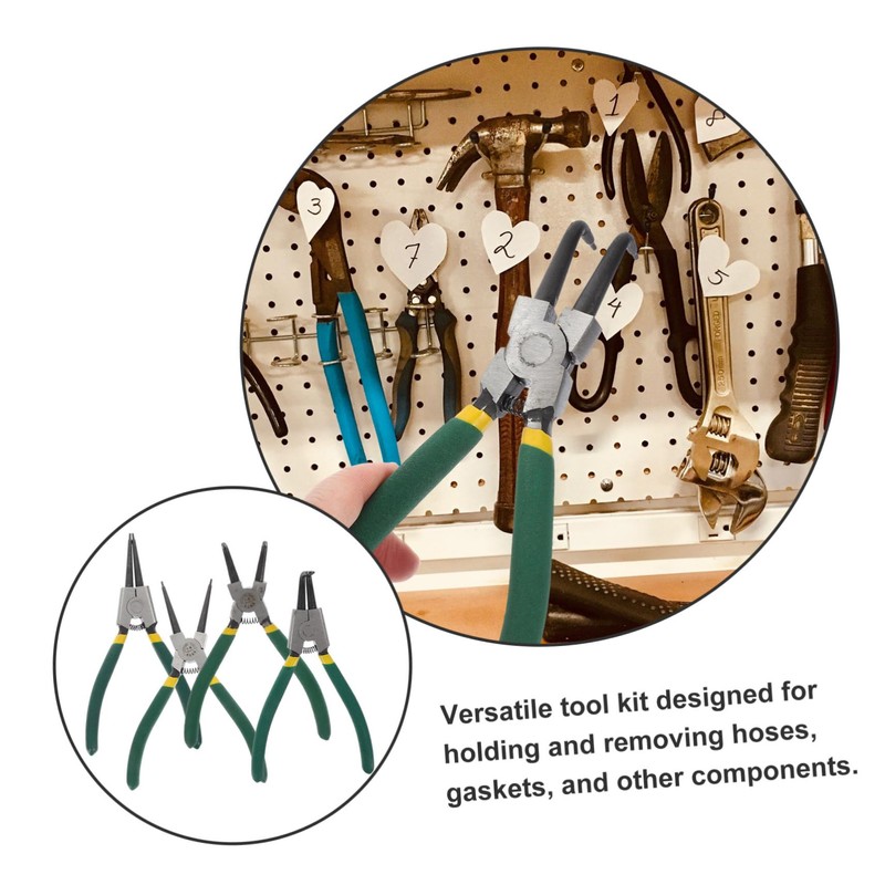 FUNOMOCYA Spring Loaded Pliers Kit 4pcs Circlip Pliers for Electrical