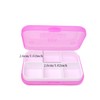 Honbay 4PCS 6 Compartments Waterproof Plastic Pill Organizer Box Case