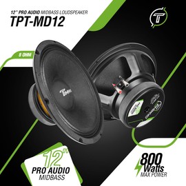 Timpano 1x Timpano TPT-MD12 – 12" Pro Audio Mid Bass Loudspeaker 800 Watts