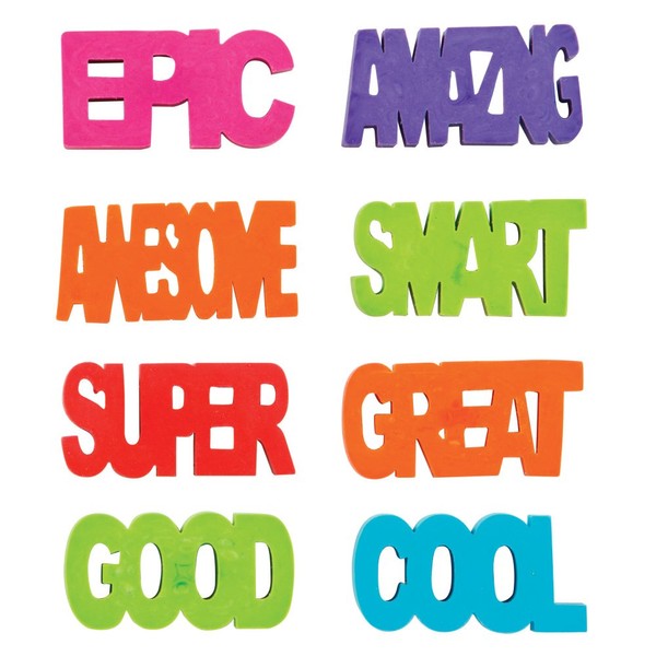 Raymond Geddes Positive Attitude Erasers for Kids (Pack of 24)