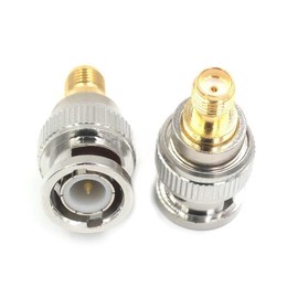 NangeHengdi BNC Male to SMA Female Plug RF Coaxial Adapter Connector 2PCS