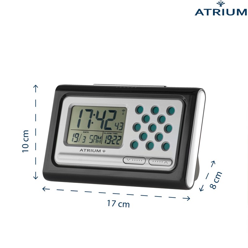 Atrium A310-7 Talking Radio Controlled Alarm Clock for Seniors Digital