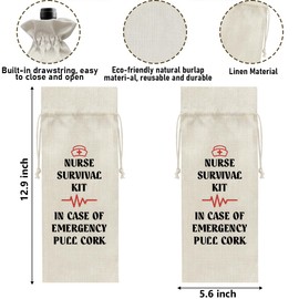 QZJ Nurse Wine Bag Thank You Gifts for Nurses Wine Gift Bag for Graduation Nurse Assistant Nurse Practitioner