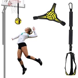 Slzhds Entrenador de Golpeo de Voleibol, Entrenador de Rebote, Entrenador de Servicio Ajustable, Pelota Deportiva, Salto, Entrenamiento Táctil, Exteriores Herramienta de Práctica Voleibol (Estilo B)