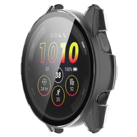 FanTEK Compatible for Garmin Forerunner 165/165 Music Watch Case for Women Men, Scratch Resistant Shock Absorbing Case, Clear