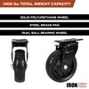 Heavy Duty Swivel Knobby Casters Set of 4, 6" Height,