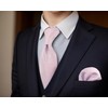 S&W SHLAX&WING Men's Necktie, Plain, Pink, General Dimensions, Weddings, Receptions,