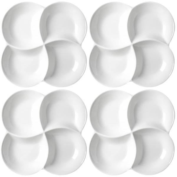 4PCS 4-Compartment Serving Trays for Party,Divided Serving Tray Snack Tray