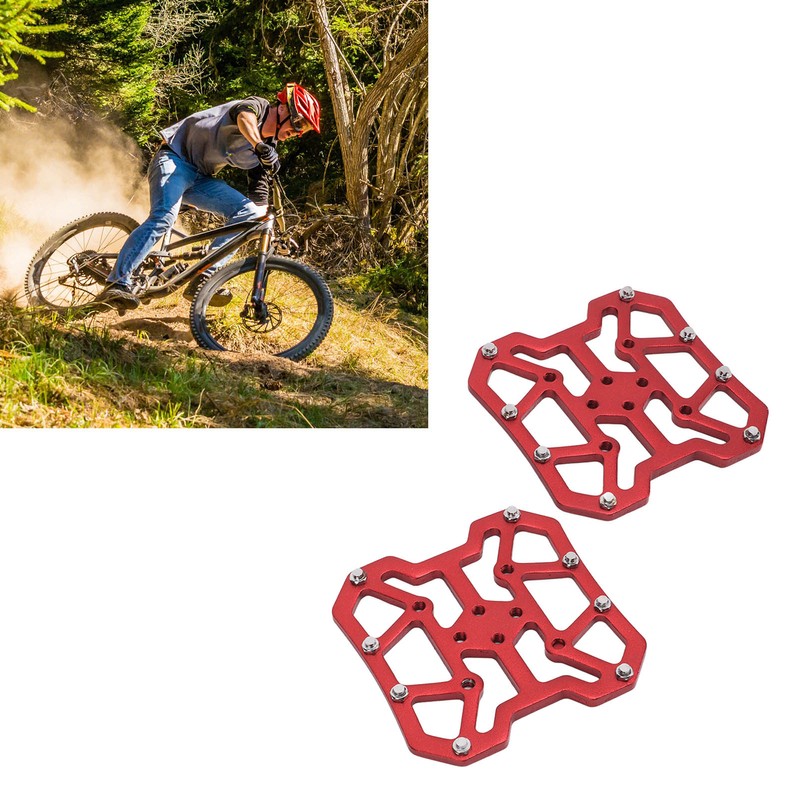1Pair Bicycle Clipless Pedal Platform Adapters Self Lock Aluminum Alloy
