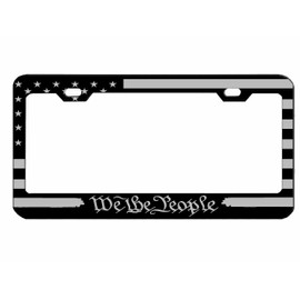 We The People Decorative License Plate Frame American Flag Car Tag Holder